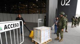 Las papeletas electorales fueron trasladadas desde el Instituto Geofísico para la conformación de kits electorales.