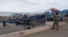 En el lugar del incendio se desplegaron uniformados