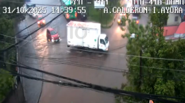 El ECU911 reportó acumulación de agua por las fuertes lluvias.