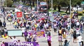 Miembros de ADN Pichincha realizaron una caminata en Quito.