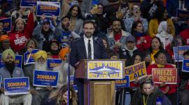 El candidato demócrata a alcalde de Nueva York, Zohran Mamdani, celebró su triunfo.