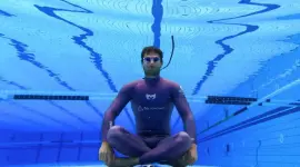 El apneísta croata, Vitomir Maricic, durante un entrenamiento, el 4 de octubre de 2025