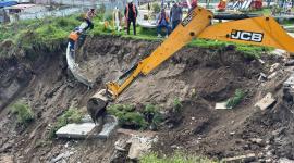 Maquinaria de las empresas municipales trabajaron en la atención de emergencias en la capital.