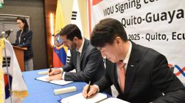 Ecuador y Corea del Sur firmaron un acuerdo para el desarollo de la vía Quito - Guayaquil