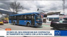 Moradores del Inca, en el norte de Quito, denuncian que una cooperativa de transporte público no está cumpliendo con su ruta habitual. Aseguran que más de 500 vecinos se ven afectados por la falta de servicio.

Un reportaje de Juan Miguel Rodríguez