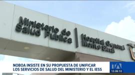 La propuesta de unificar los servicios de salud del Ministerio y del IESS incluiría también a los seguros de la Policía Nacional y las Fuerzas Armadas. Además, el presidente Noboa mencionó posibles nombres para una eventual Asamblea Constituyente.

Un reportaje de Carlos Sacoto