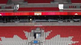 Los jugadores ecuatorianos se reunieron en el centro de la cancha del BMO Field de Toronto, en la última práctica de la Selección.