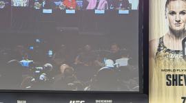 Michael Morales en la conferencia de prensa del UFC 322 en Nueva York.