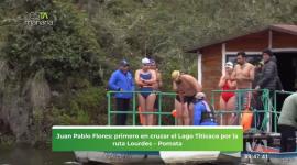 El ultranadador Juan Pablo Flores se convirtió en el primer ecuatoriano en cruzar 21 km  del lago Titicaca, con nado libre y sin traje de neopreno.