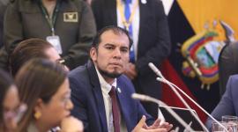 El ministro de Trabajo, Harold Burbano, compareció ante la Comisión de Fiscalización.