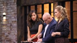 Chefs Carolina Sánchez, Jorge Rausch e Irene Gonzalez en la degustación del reto de presión de MasterChef Celebrity Ecuador.