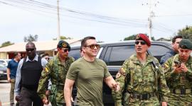 El presidente Daniel Noboa en una actividad en la provincia de Santa Elena