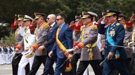 El presidente Daniel Noboa asistió a la ceremonia de cambio de mando de la Cúpula Militar