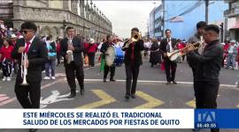Los mercados de Quito participaron en su tradicional desfile con motivo de las Fiestas de Fundación de la capital. Cerca de 700 personas formaron parte de esta celebración y saludo a la ciudad.

Un reportaje de Brigette Mancheno