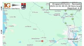 El sismo tuvo como epicentro Santa Elena, en la Costa ecuatoriana.