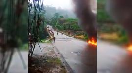 El fuego consumió un tanquero de combustible en San Miguel de Los Bancos