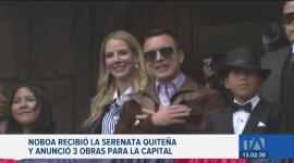 El presidente Daniel Noboa recibió la tradicional Serenata Quiteña, aunque esta vez no fue el Alcalde de la ciudad el que organizó el evento. Durante el acto anunció tres obras para la capital.

Un reportaje de Belén Merizalde