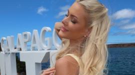La Ex Miss Universo, Victoria Kjaer, durante su primera visita a las Islas Galápagos, en Ecuador, en julio del 2025.