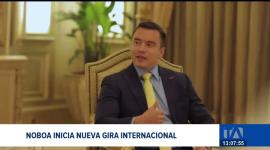 El presidente Daniel Noboa emprende esta tarde una nueva gira internacional por Emiratos Árabes Unidos, Noruega y España. La canciller Gabriela Sommerfeld detalló que la agenda busca concretar proyectos de inversión.

Un reportaje de Belén Merizalde