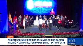 Quito celebró sus 491 años de fundación con la sesión solemne realizada en el Teatro Nacional Sucre. El evento reunió a autoridades locales y contó únicamente con la presencia de la vicepresidenta María José Pinto como representante del Gobierno.

Un reportaje de Ismenia Solórzano