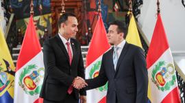 Dniel Noboa y José Enrique Jerí se reunieron en el Palacio de Carondelet en Quito