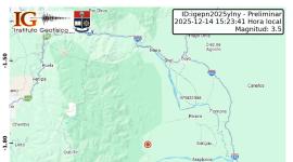 Sismo en Puyo la tarde de este domingo 14