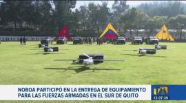 Como parte del plan de modernización de las Fuerzas Armadas, el Ejército recibió nuevo equipamiento. El presidente Daniel Noboa participó en el acto y aseguró que el gobierno continuará fortaleciendo a la institución para enfrentar al crimen organizado.

Un reportaje de Belén Merizalde