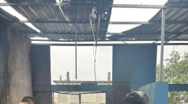 Una vivienda donde se almacenaba pirotecnia se incendió en Manabí.