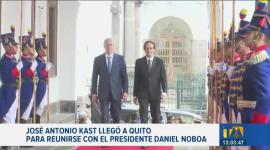 La mañana de este martes 23 de diciembre llegó el presidente electo de Chile, José Antonio Kast, para reunirse con Daniel Noboa en el Palacio de Carondelet, en Quito.

Un reportaje de María Fernanda Utreras