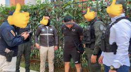 La policía de Colombia colaboró en el operativo para la captura.