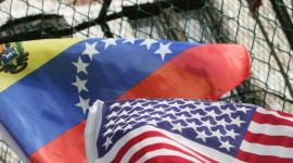 Banderas de Venezuela y Estados Unidos en protestas del 2006