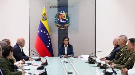 La vicepresidenta venezolana Delcy Rodríguez apareció en televisión y exigió liberar a Maduro.
