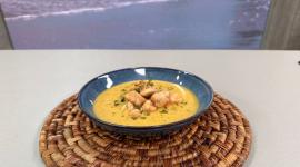 Crema de verde con pescado