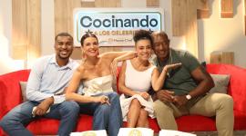 Frickson Erazo, Giovanna Andrade, Monserrath Astudillo y Beber Espinoza en Cocinando a los Celebrities