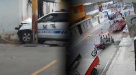 Los policías fueron atacados al interior de un patrullero.