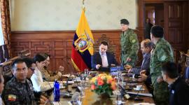 El presidente Daniel Noboa se reunió con el Bloque de Seguridad en el Palacio de Carondelet