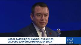 El presidente Noboa cumple una agenda en Suiza que incluye reuniones con empresarios y paneles donde se discute sobre el futuro de la región.