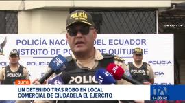 Una persona fue aprehendida tras el asalto en la Ciudadela El Ejército; la mercadería robada de una bodega era de productos no perecibles.