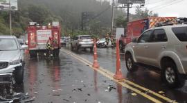 Siniestro de tránsito dejó dos personas afectadas en la Av. Oswaldo Guayasamín
