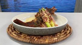 Este jueves 12 de febrero del 2026 preparamos langosta a la parrilla, junto al chef Felipe Campana.