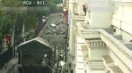 Cierre de la  Av. Malecón y 10 de Agosto por instalación de una tarima en el sitio