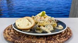 Este miércoles 18 de febrero del 2026 preparamos papardelle frutti di mare, junto al chef Felipe Campana.