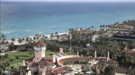 Palm Beach, perímetro de seguridad en Mar-a-Lago, la residencia del Presidente Trump.