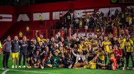 El festejo de Barcelona en el estadio Diego Armando Maradona en Argentina