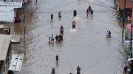 Varios sectores del cantón Milagro estan bajo el agua debido a las fuertes lluvias.
