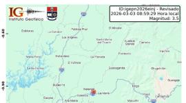 EL Geofísico reportó un sismo en La Maná, en la provincia de Cotopaxi
