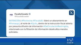 La diligencia judicial se realizó en el marco de la investigación que vincula a la excomandante de la Policía, Tannya Varela.