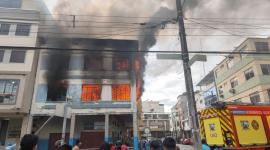 Incendio de alarma tipo en el centro de Guayaquil