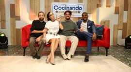 Bastián Napolitano, Virginia Limongi, Nexar Gómez y Frickson Erazo en Cocinando a los Celebrities