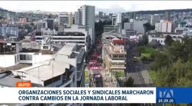 En Quito, cientos de manifestantes expresaron su rechazo a la flexibilización de la jornada laboral. Un reportaje de María Gracia Chacón